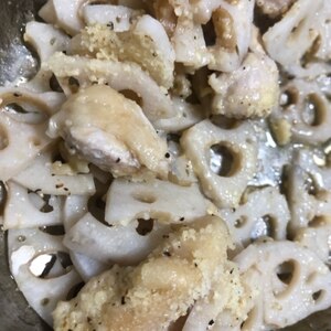 うまいっ！塩麹で鶏もも肉と蓮根の簡単さっぱり炒め